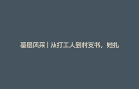 基层风采 | 从打工人到村支书，她扎根乡土为乡村寻路拓新