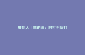 成都人丨李伯清：散打不假打