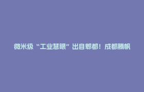 微米级“工业慧眼”出自郫都！成都腾帆获评省级“专精特新”